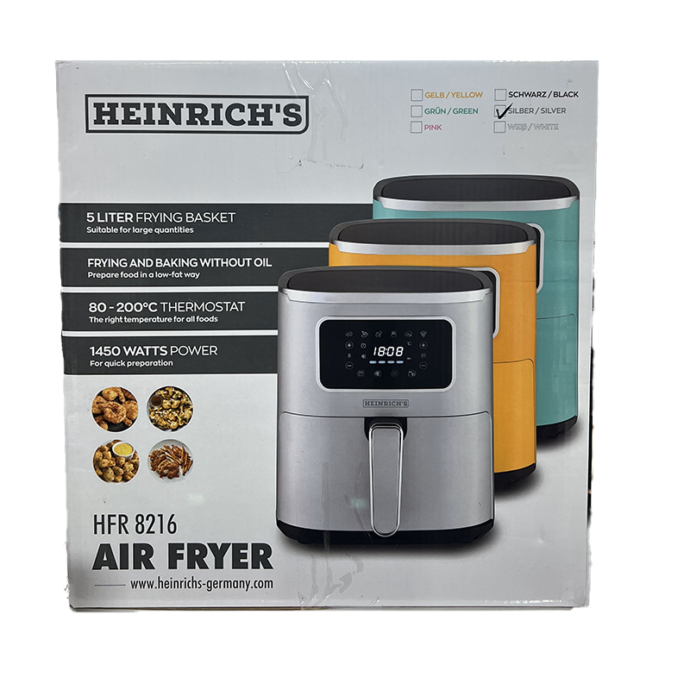 Air Fryer Heinrich's HFR 8216 Silver 1450W 5L